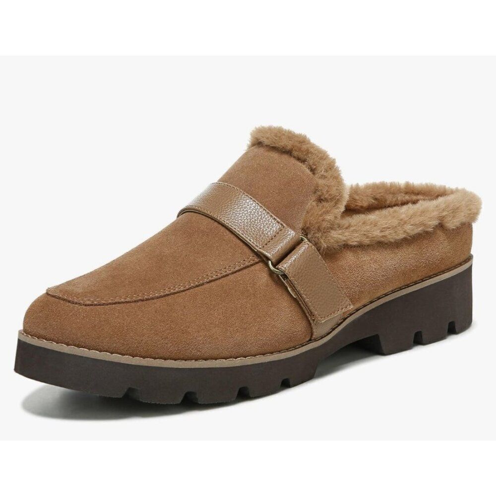 Vionic Kailen Women Faux Shearling Mule Orthotic Insole Arch Support Size 10
